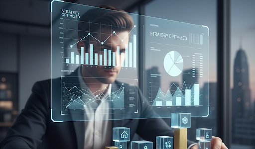 Người đang vẽ chiến lược trên bảng